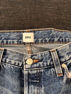 Edwin Straight-Leg Distressed Jeans